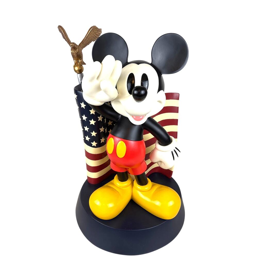 Disney Parks Mickey Mouse American Flag Patriotic Big Fig 21.5" Collectible Rare